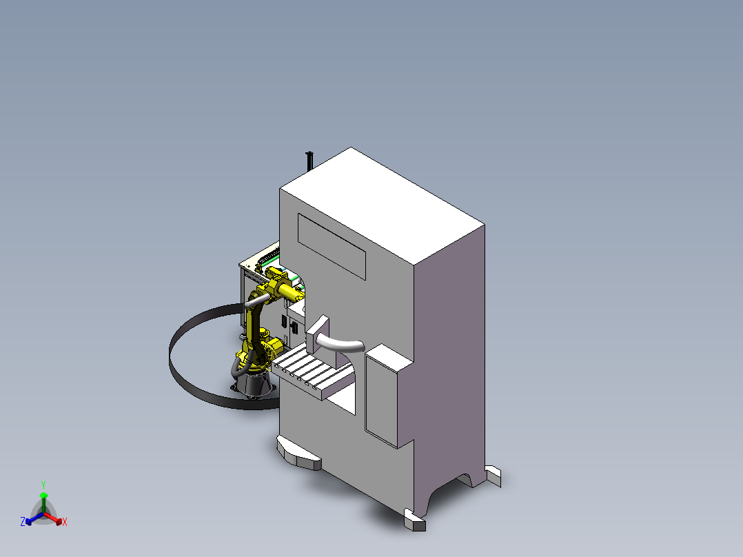 上料冲压设备正等轴测图