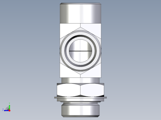 卡套式工业通用硬管接头EO_Adjustable_locknut_run_tee_LEE25SROMDCF右视缩略图