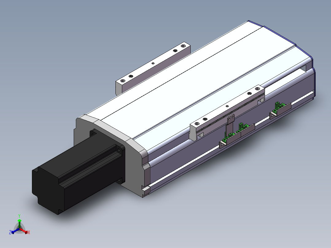 电动滑台模组SDM175直连模型正等轴测图