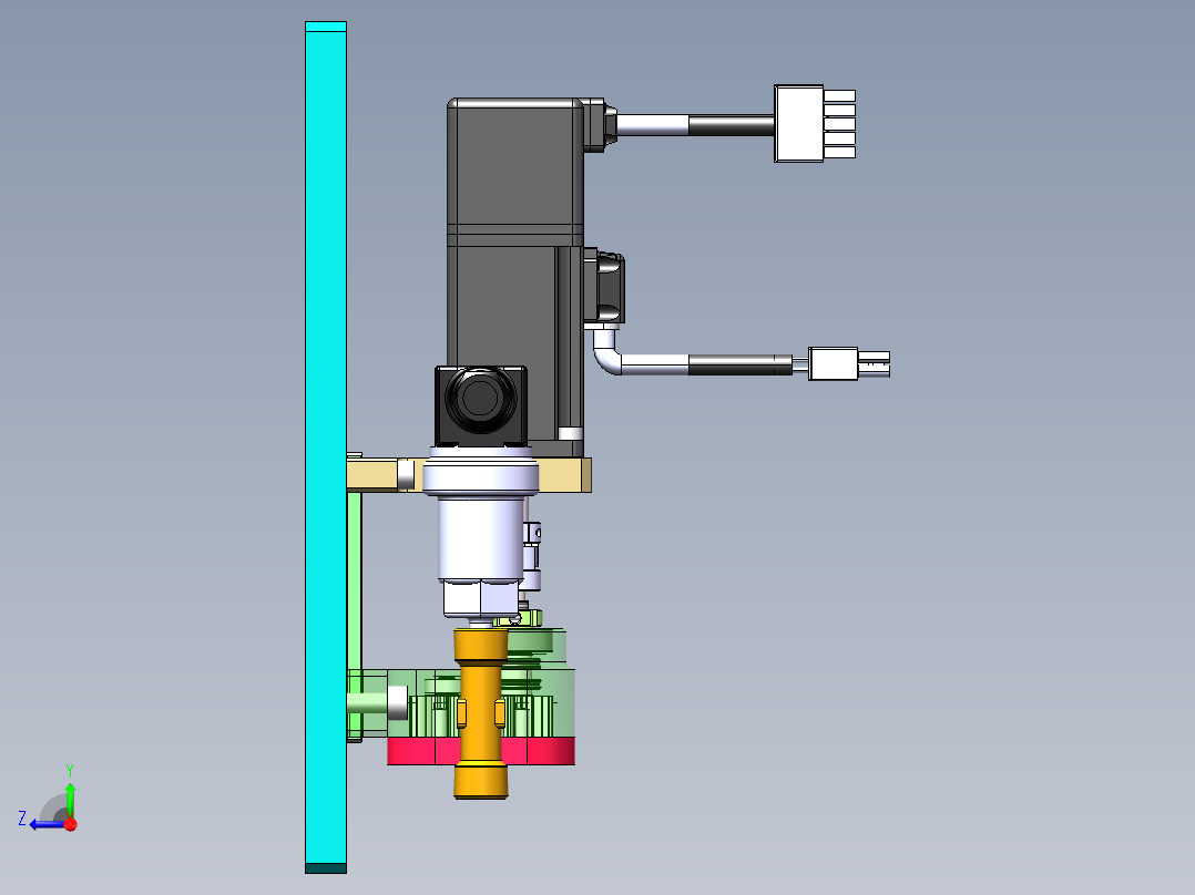 齿轮计量泵右视图