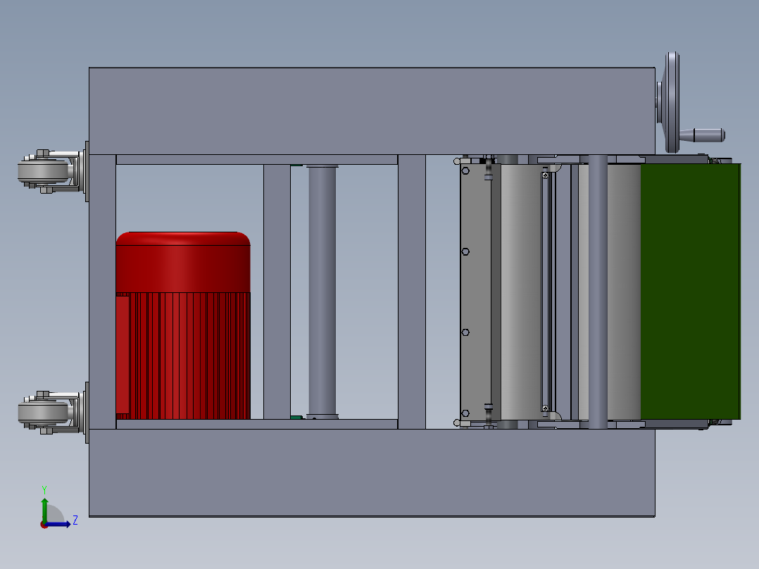 半自动压面机sw20可编辑左视图
