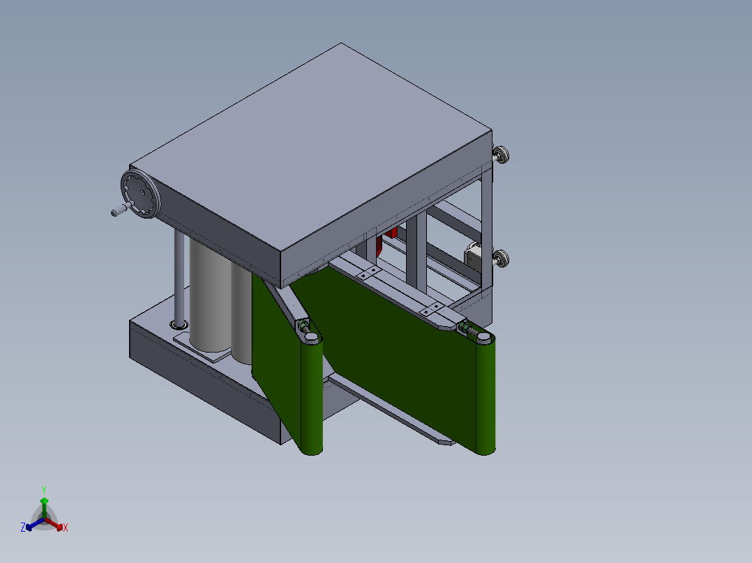 半自动压面机sw20可编辑正等轴测图