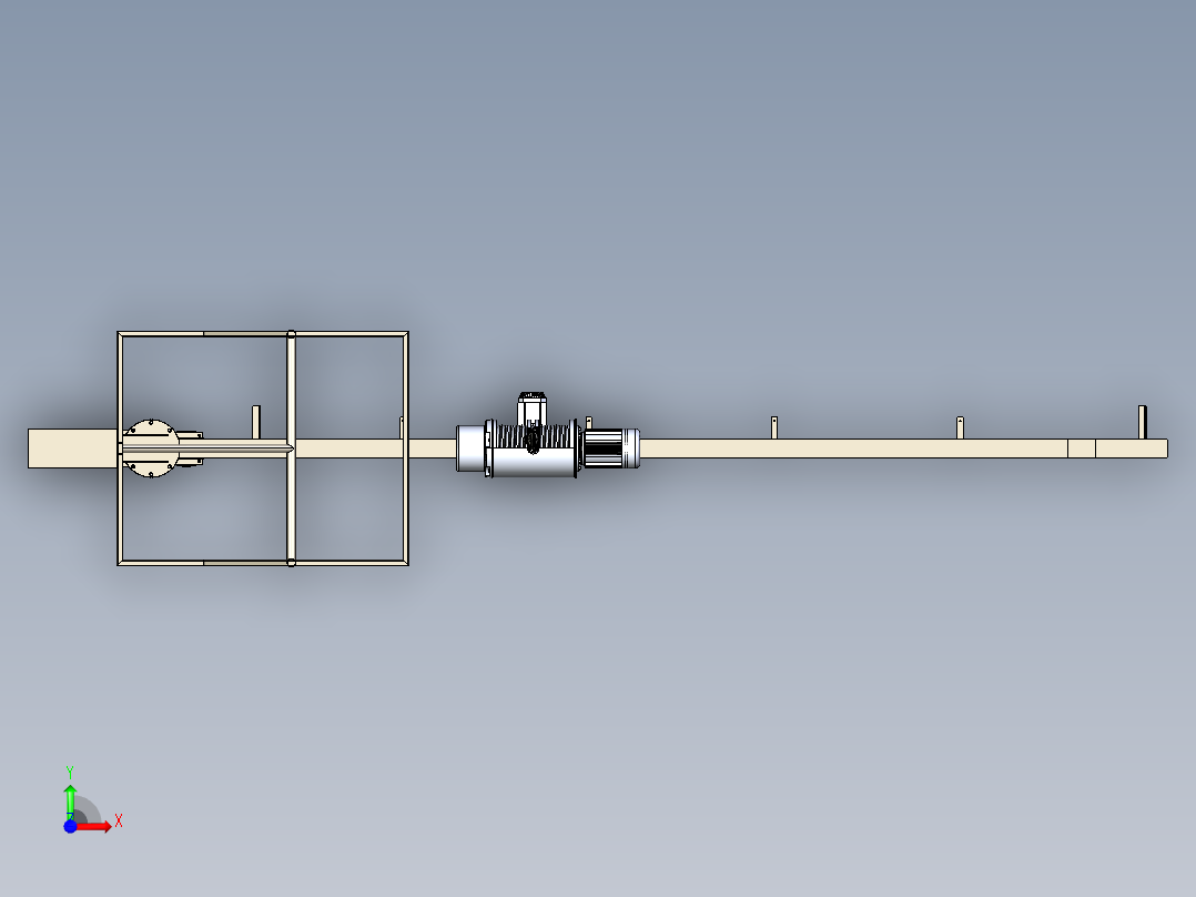 夹具吊臂起重机前视图