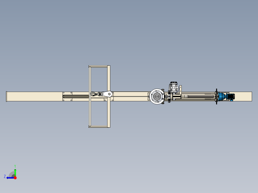 夹具吊臂起重机右视图