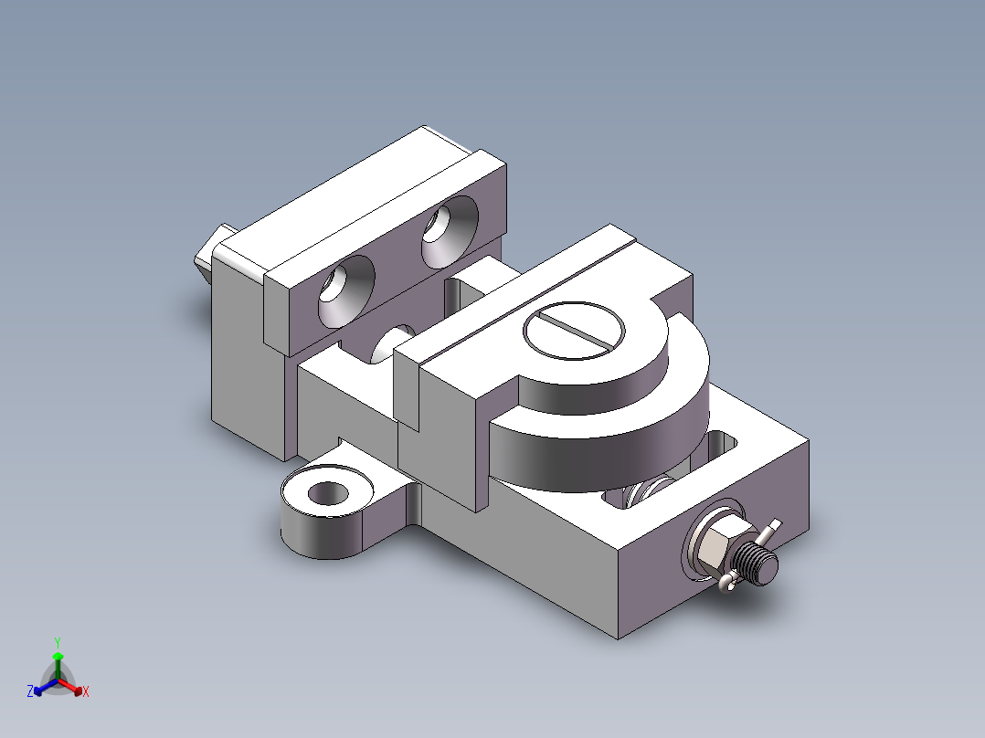 虎钳正等轴测图