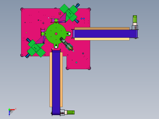 球拍手柄小侧板打磨装置俯视缩略图