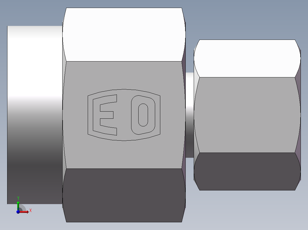 压力表接头-带螺母、7BD-08-16GDK+S前视图