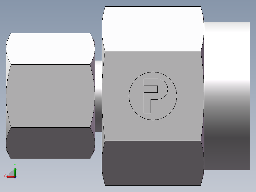 压力表接头-带螺母、7BD-08-16GDK+S后视图