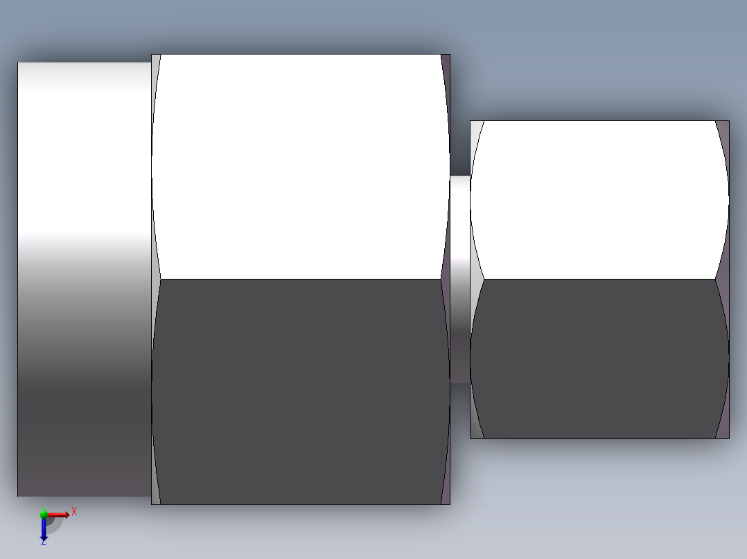 压力表接头-带螺母、7BD-08-16GDK+S俯视图