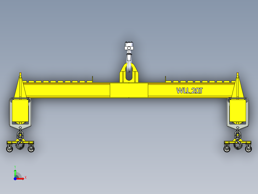 可调H型吊梁20T前视图