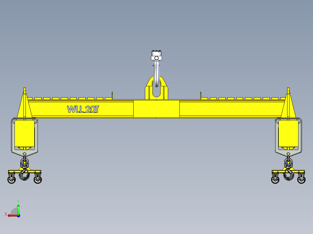 可调H型吊梁20T后视图