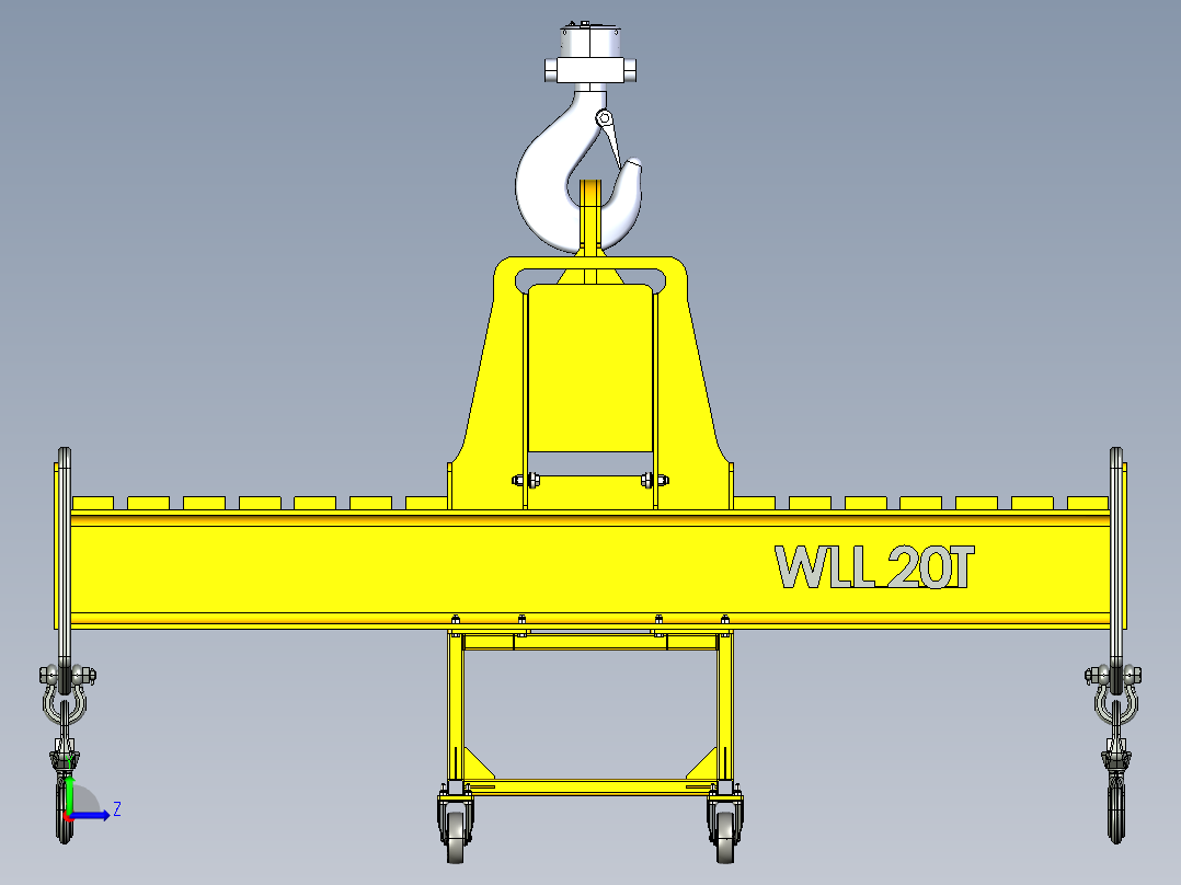 可调H型吊梁20T左视图