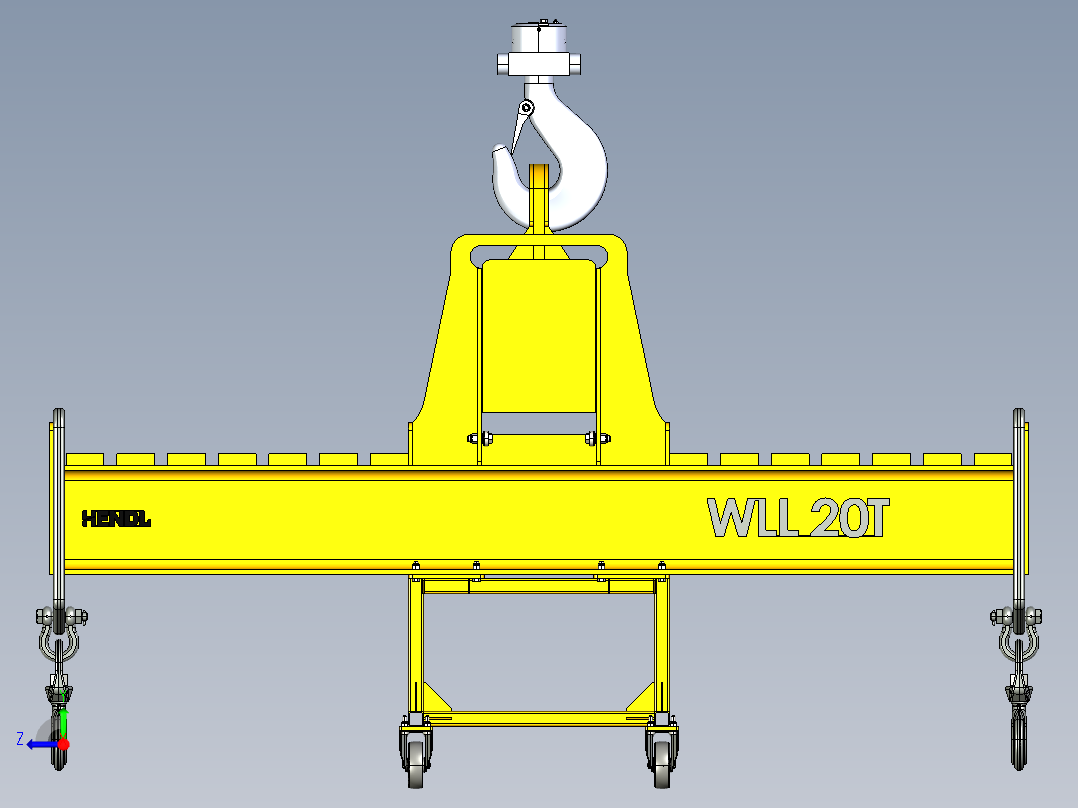可调H型吊梁20T右视图