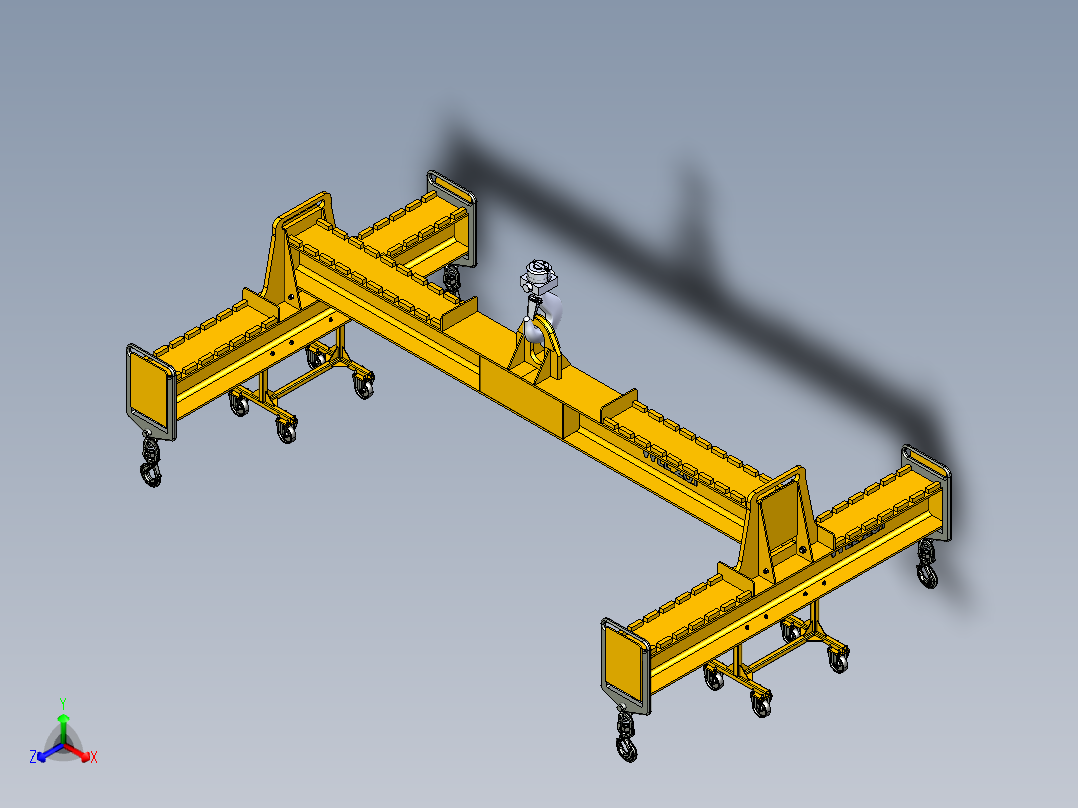 可调H型吊梁20T正等轴测图