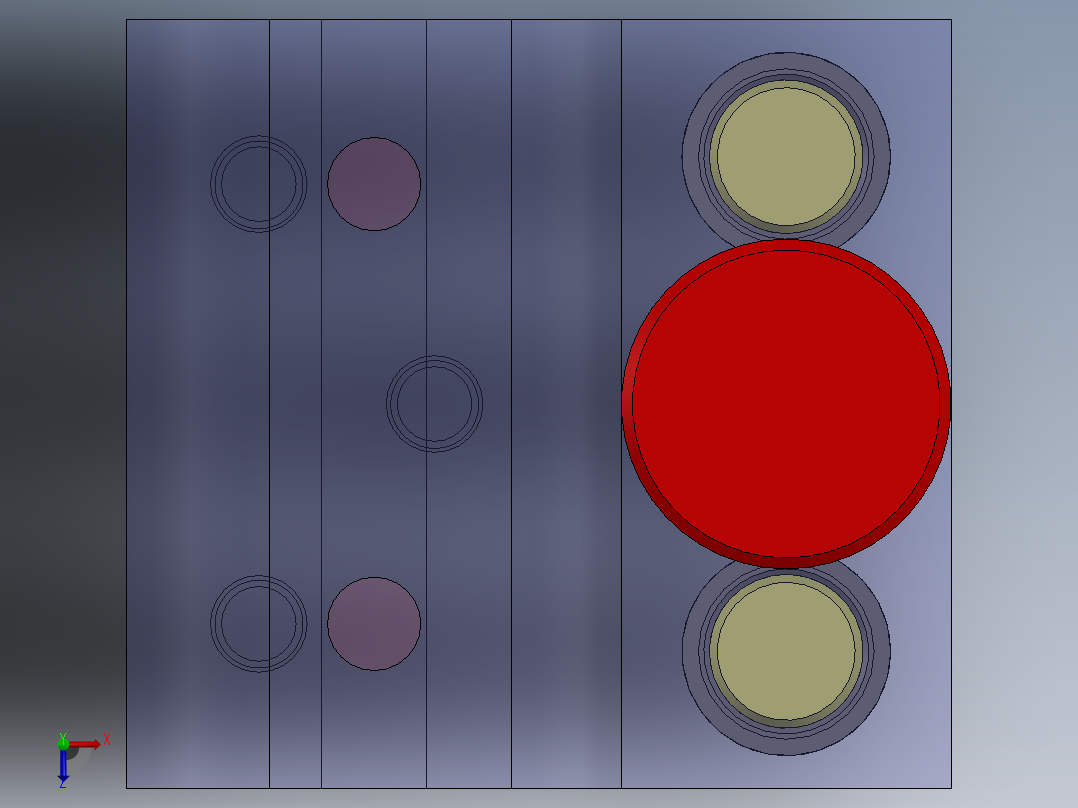 夹紧装置俯视图