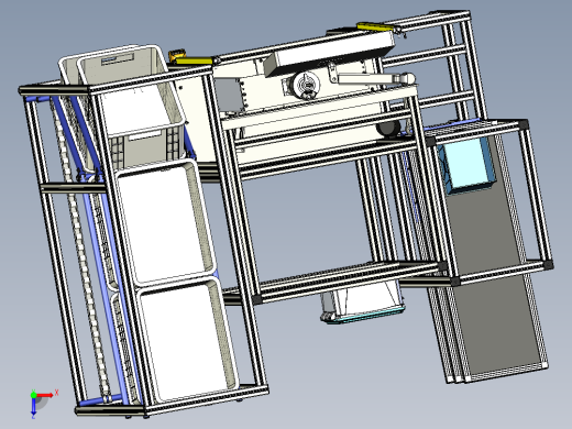 物料架结构3D模型俯视缩略图