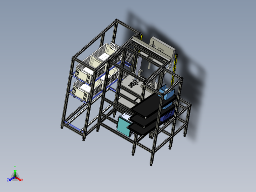 物料架结构3D模型正等轴测缩略图