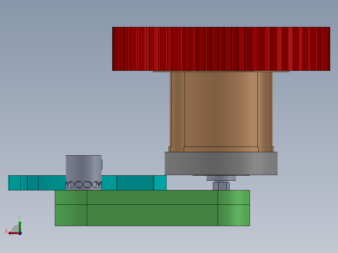 机器静压零件后视图