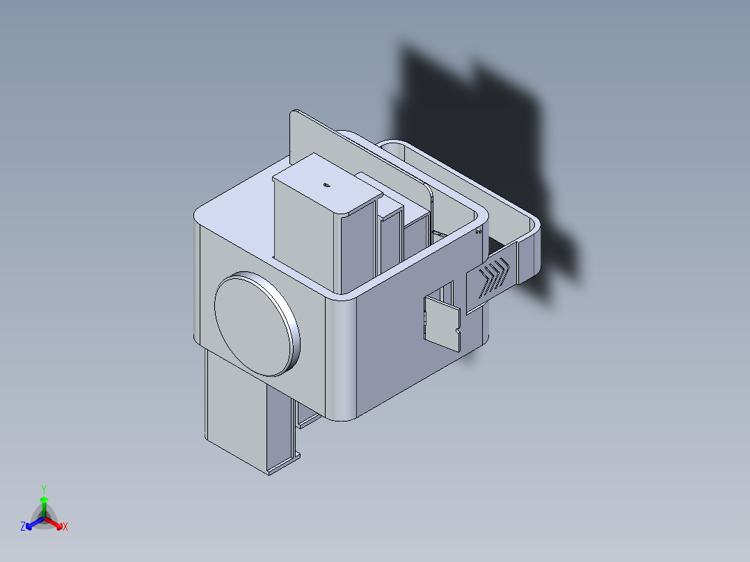 床头柜正等轴测图