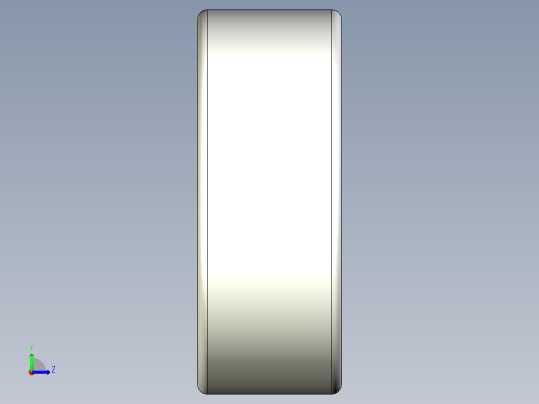 完整的全球参数化微型-小型轴承库，英制系列、宽(A)、双密封(LL) SolidWorks和Step CAD模型左视图