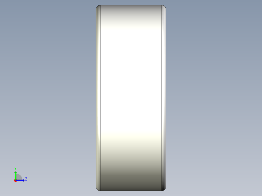 完整的全球参数化微型-小型轴承库，英制系列、宽(A)、双密封(LL) SolidWorks和Step CAD模型左视缩略图