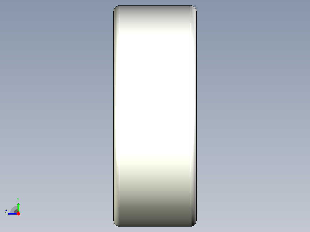 完整的全球参数化微型-小型轴承库，英制系列、宽(A)、双密封(LL) SolidWorks和Step CAD模型右视图