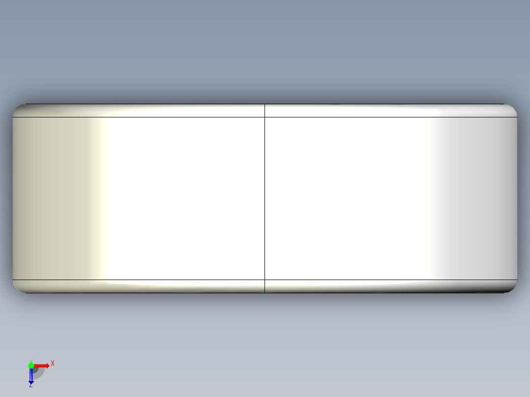 完整的全球参数化微型-小型轴承库，英制系列、宽(A)、双密封(LL) SolidWorks和Step CAD模型俯视图