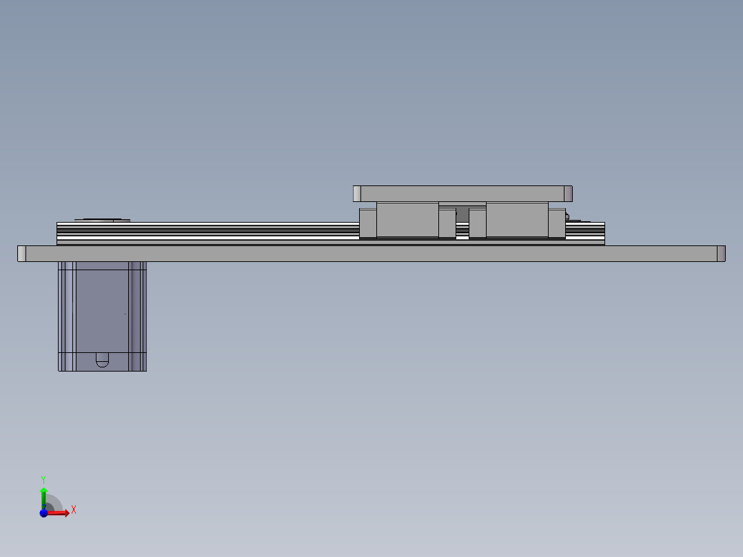 单轴移动平台前视图