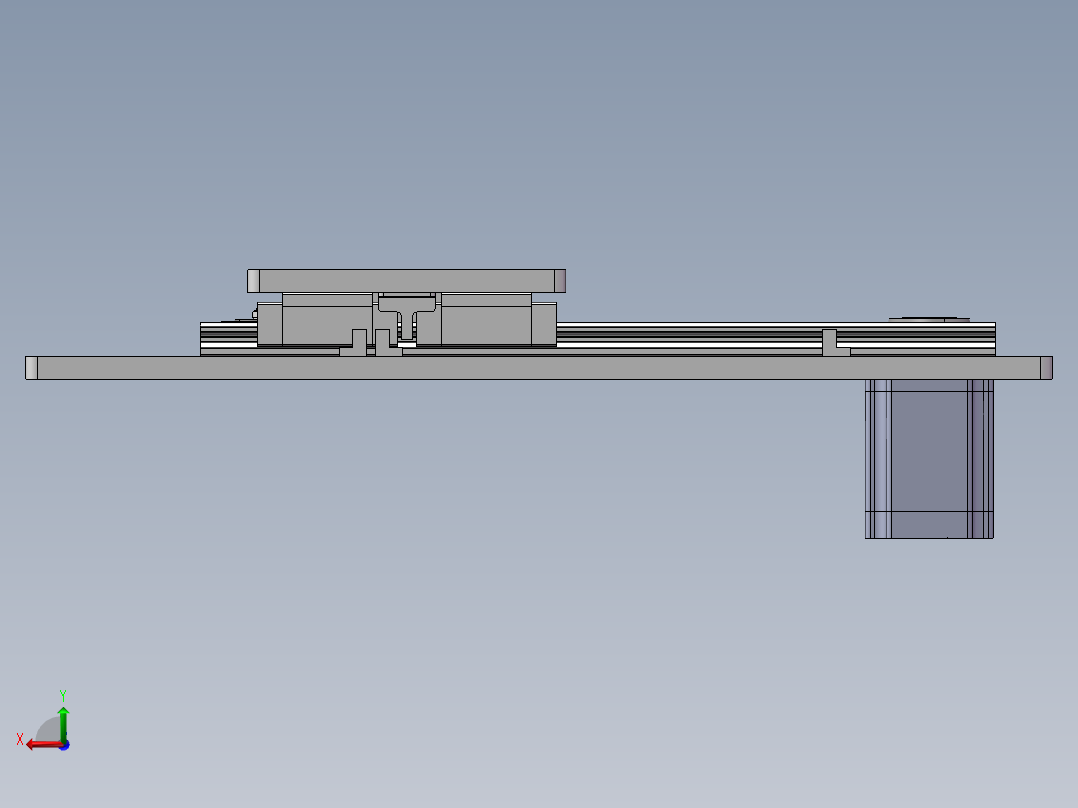 单轴移动平台后视图