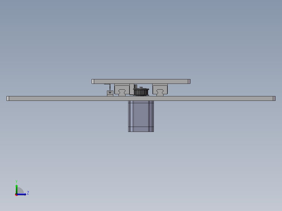 单轴移动平台左视图
