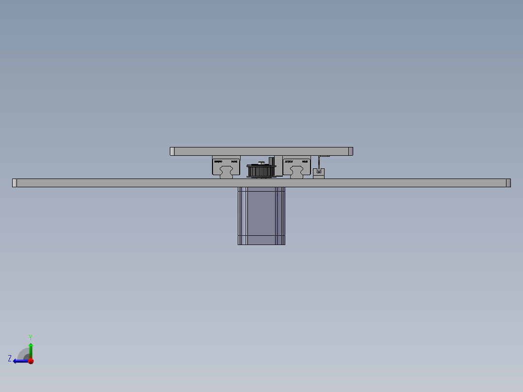 单轴移动平台右视图