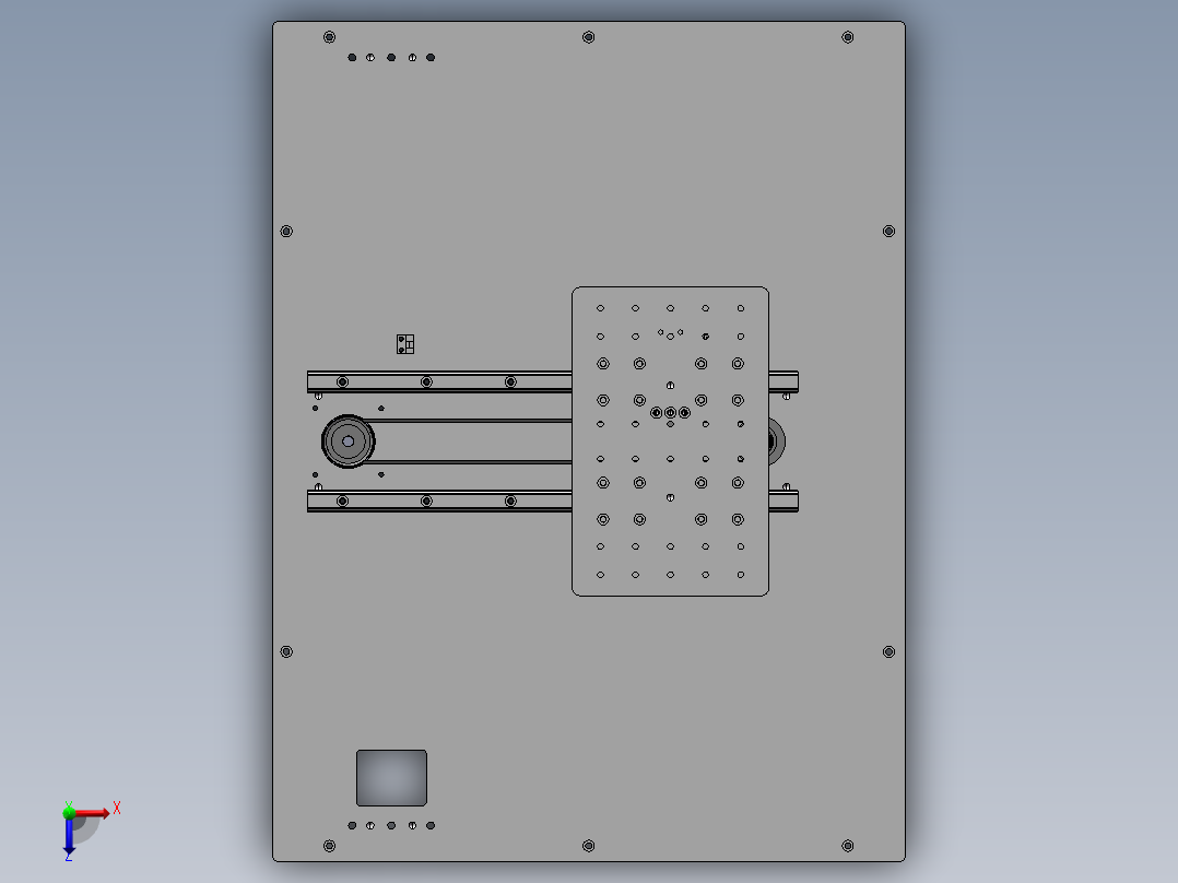 单轴移动平台俯视图