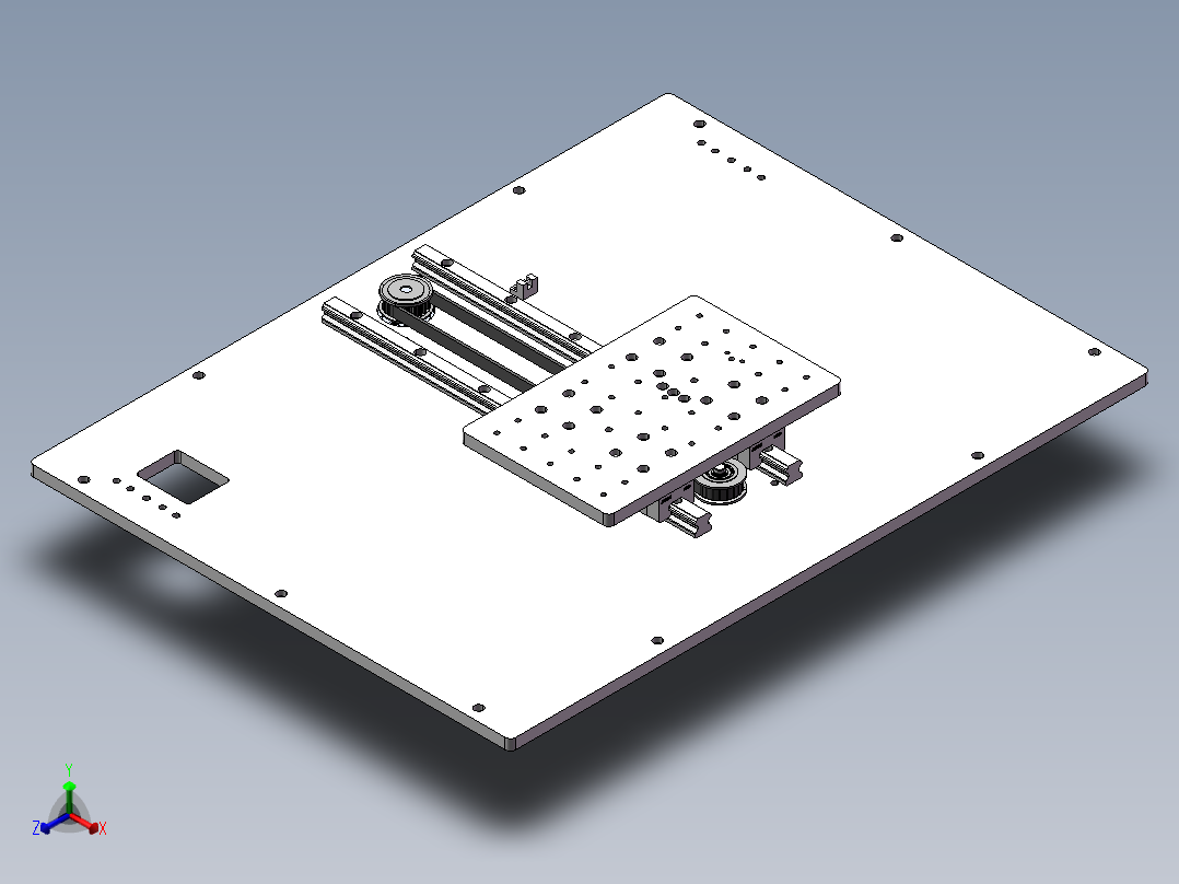 单轴移动平台正等轴测图