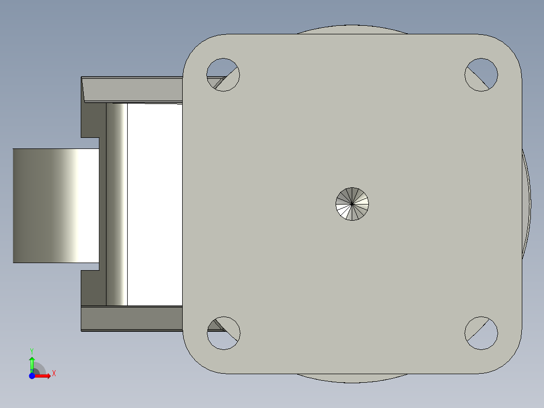一体式脚轮GD-100F前视图