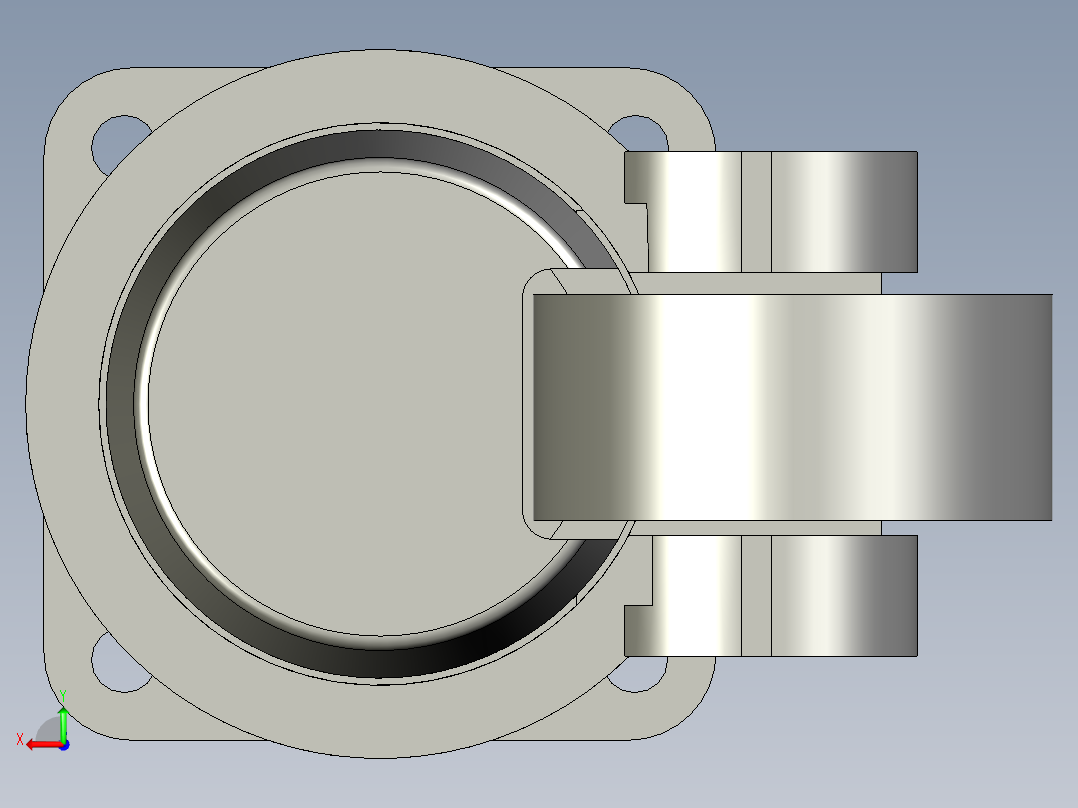 一体式脚轮GD-100F后视图