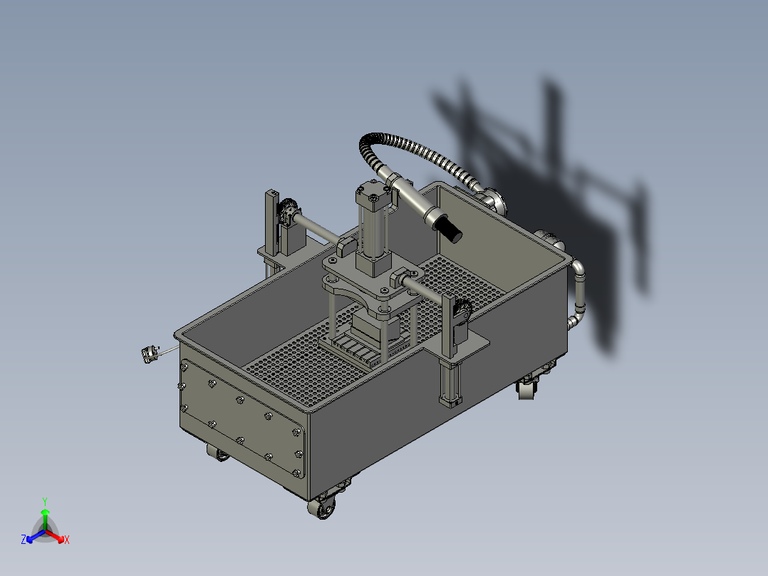 混凝土抗压性能试验正等轴测图