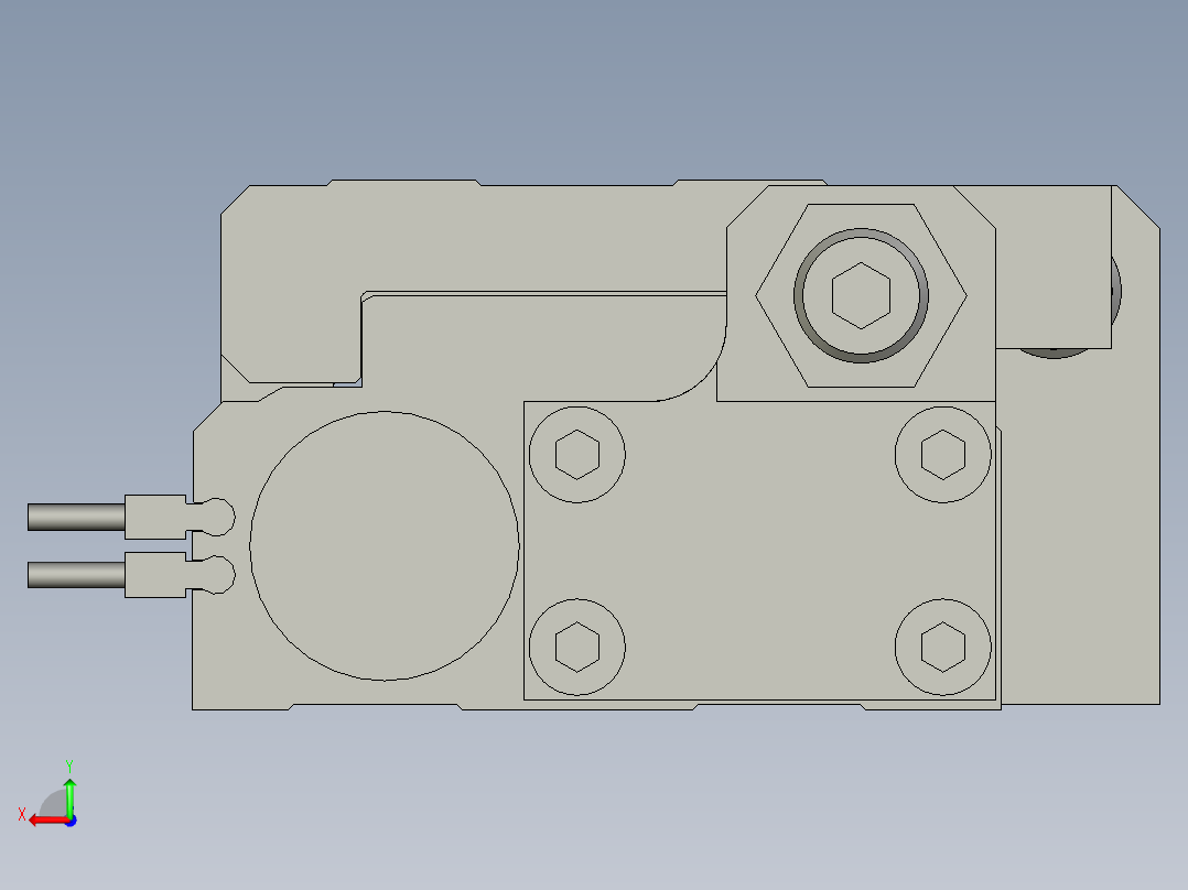 MXQ25-50A-M9PVL气动滑台后视图