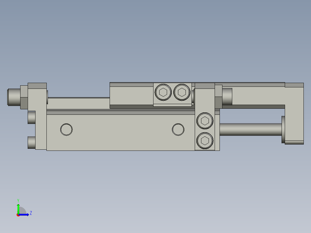 MXQ25-50A-M9PVL气动滑台左视图