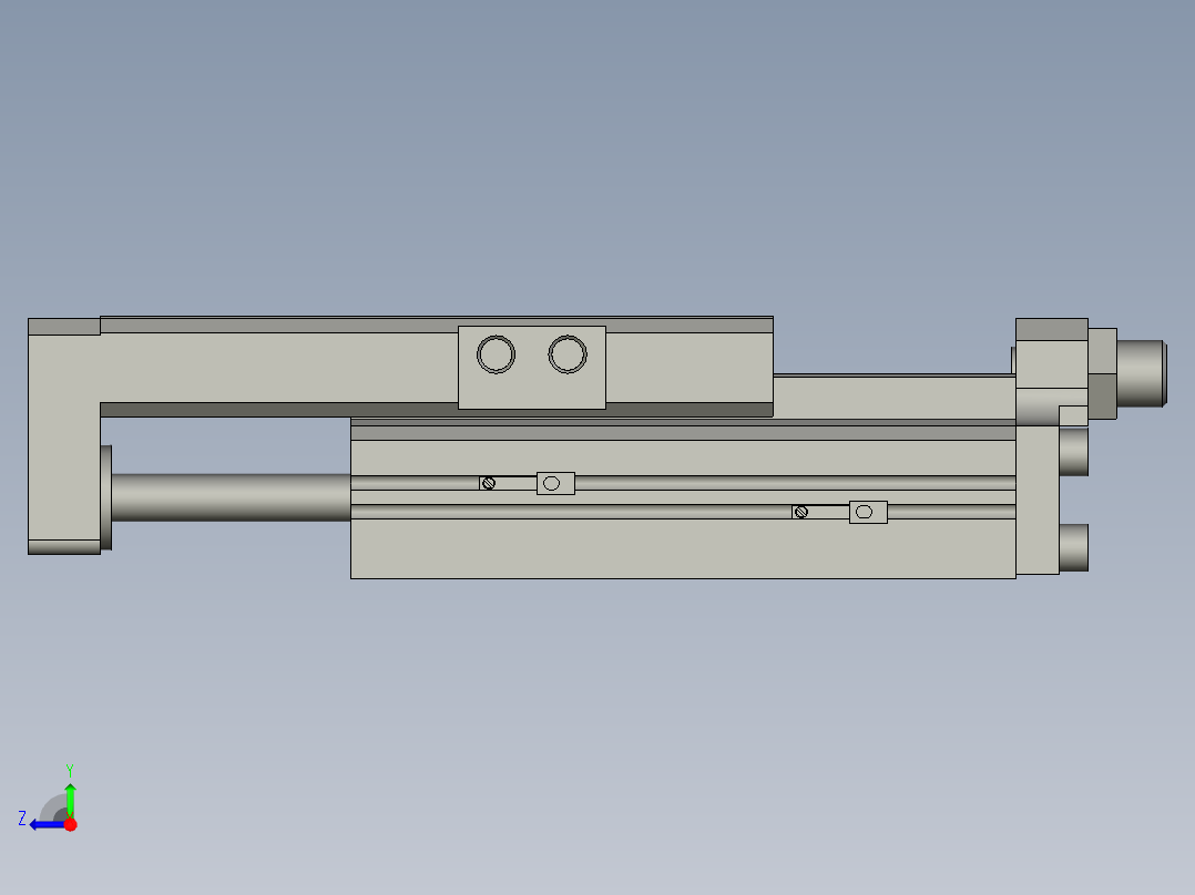 MXQ25-50A-M9PVL气动滑台右视图