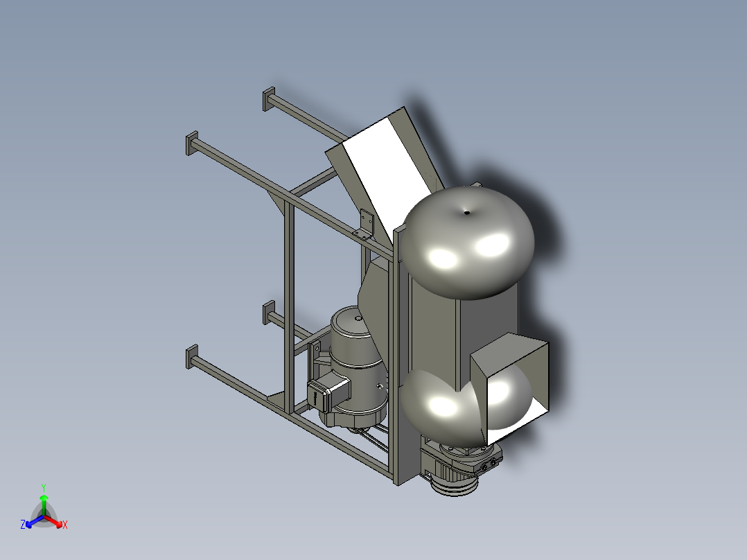 五谷花生辣椒酱研磨月饼馅泥骨机主视图
