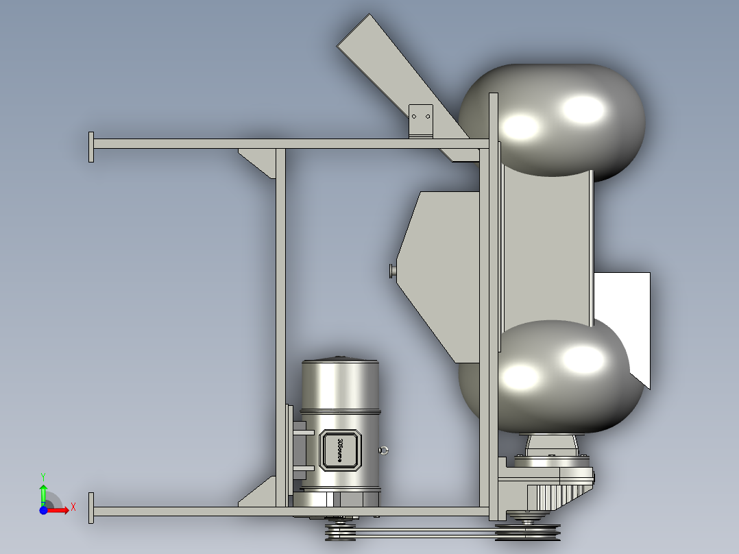 五谷花生辣椒酱研磨月饼馅泥骨机前视图
