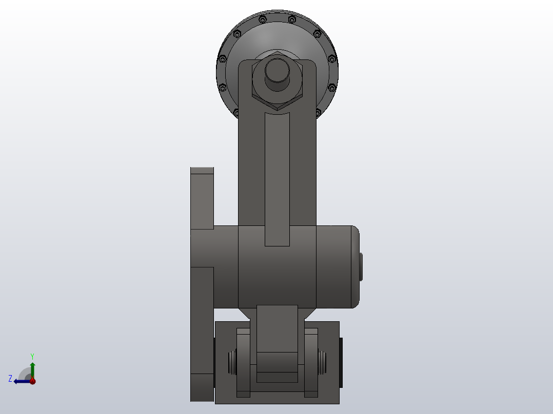 PDCA气动盘式制动器PDCA2 610×12.7-315主视图