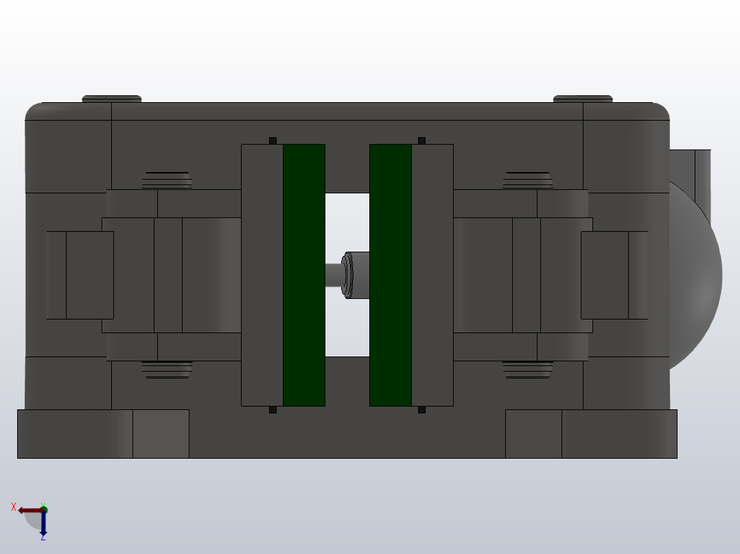 PDCA气动盘式制动器PDCA2 610×12.7-315前视图