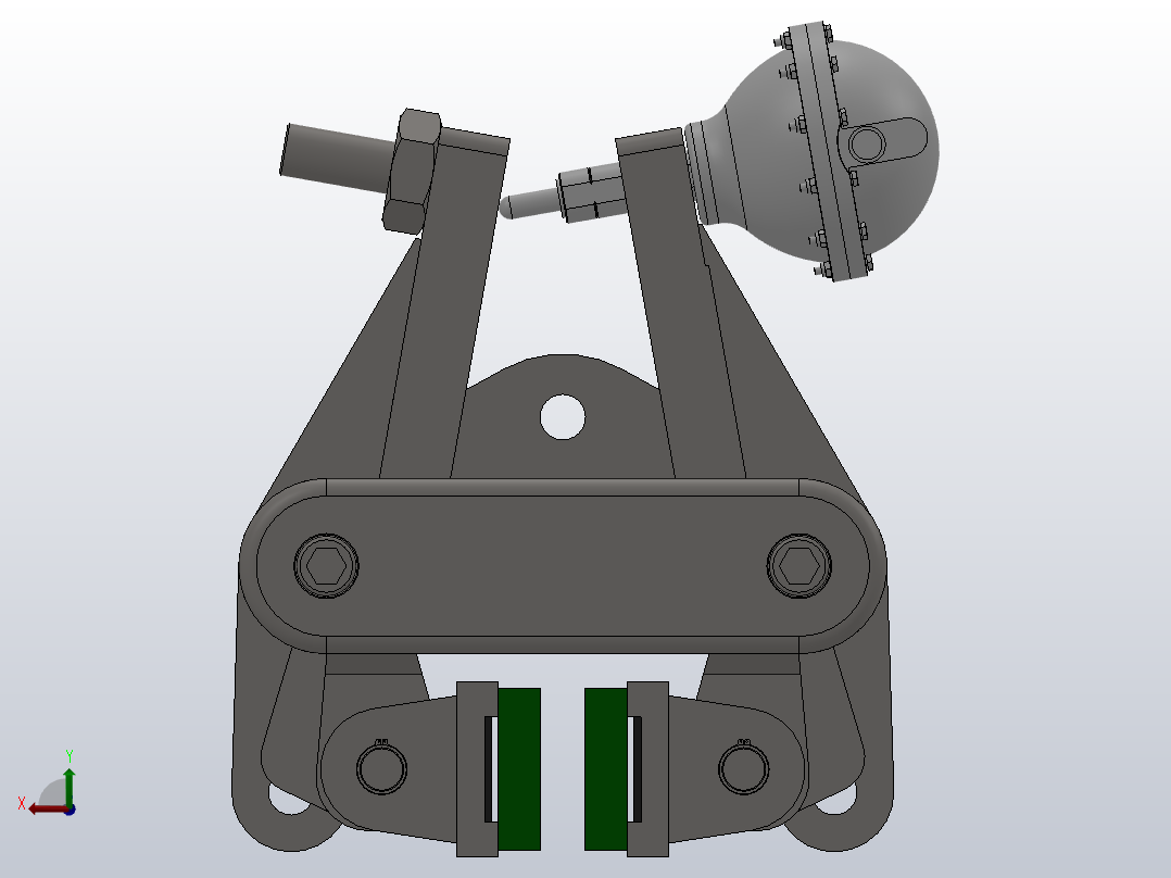PDCA气动盘式制动器PDCA2 610×12.7-315俯视图