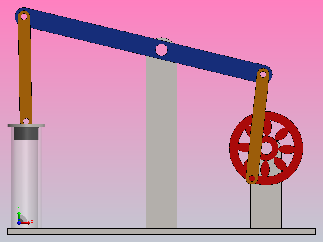 光束引擎机构设计前视图