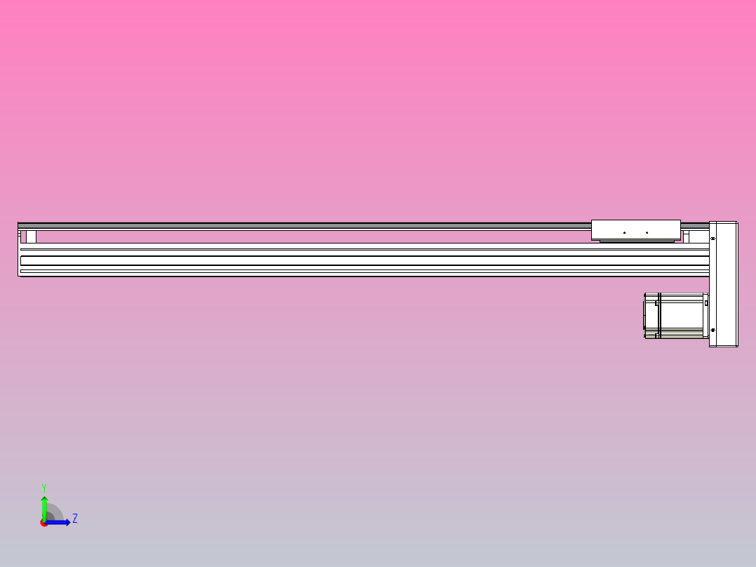 日规模组半封闭丝杆TPA-HNR-175D-2510C-L950-MP-Y-P75-N3左视图