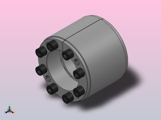 R19型胀紧联接套_R19-50-80正等轴测缩略图