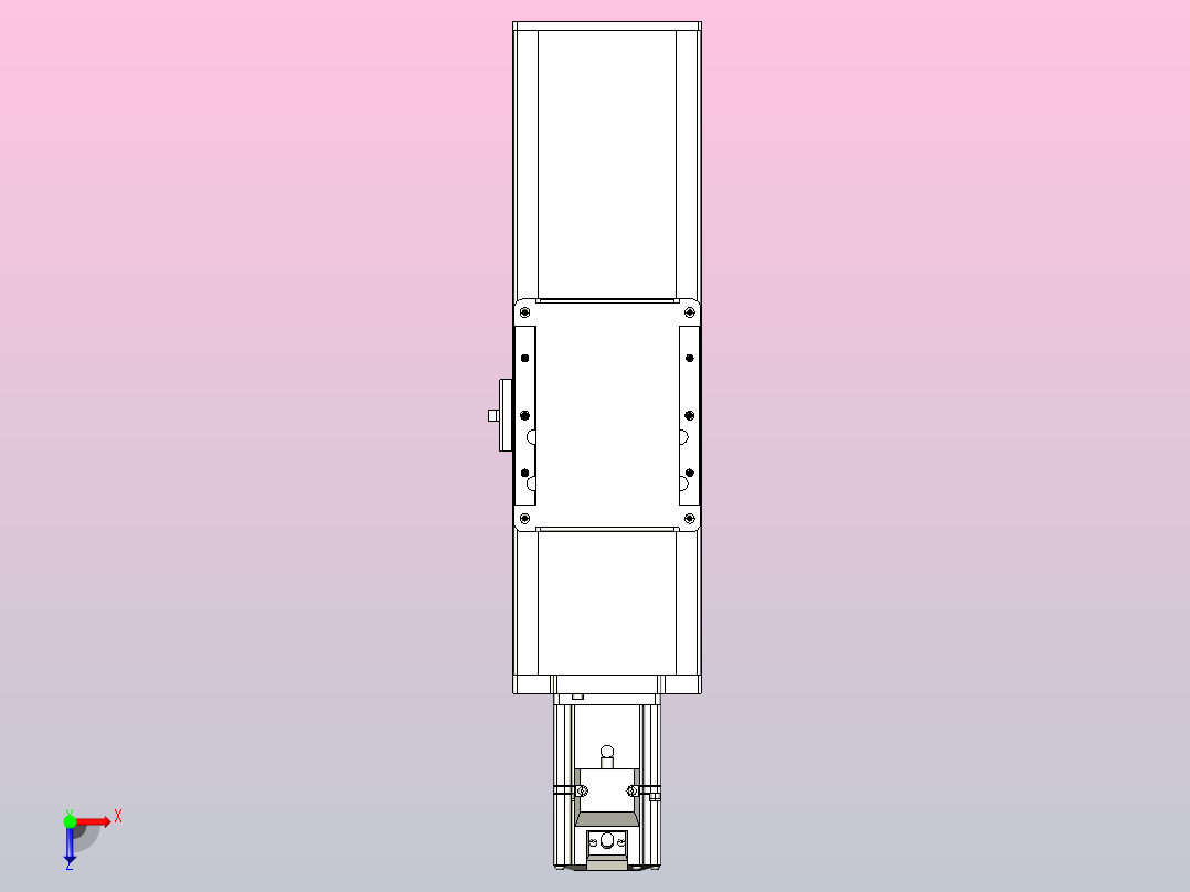 滚珠丝杠直线轴带导轨全封闭TPA-HCR-105D-1610C-L100-M-Y-P40-N3俯视图