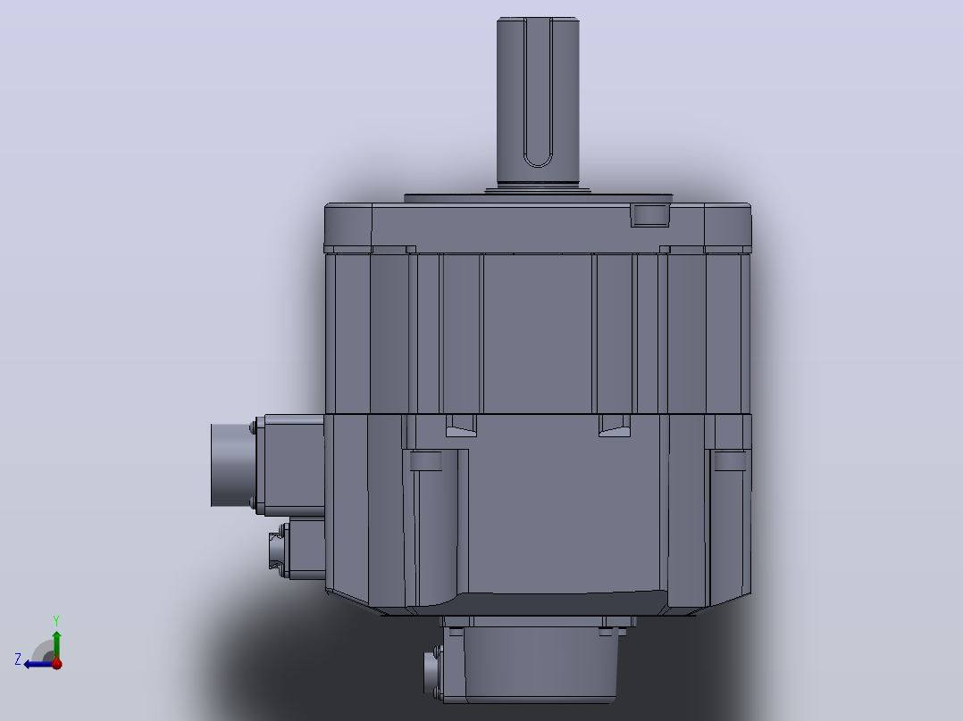 台达电机绝对值 ECM-B3M-F21830SS1（3KW中惯量带刹车）右视图