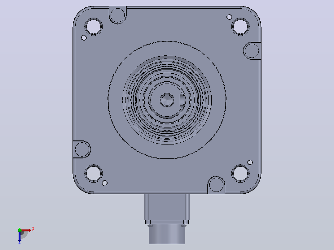 台达电机绝对值 ECM-B3M-F21830SS1（3KW中惯量带刹车）俯视图
